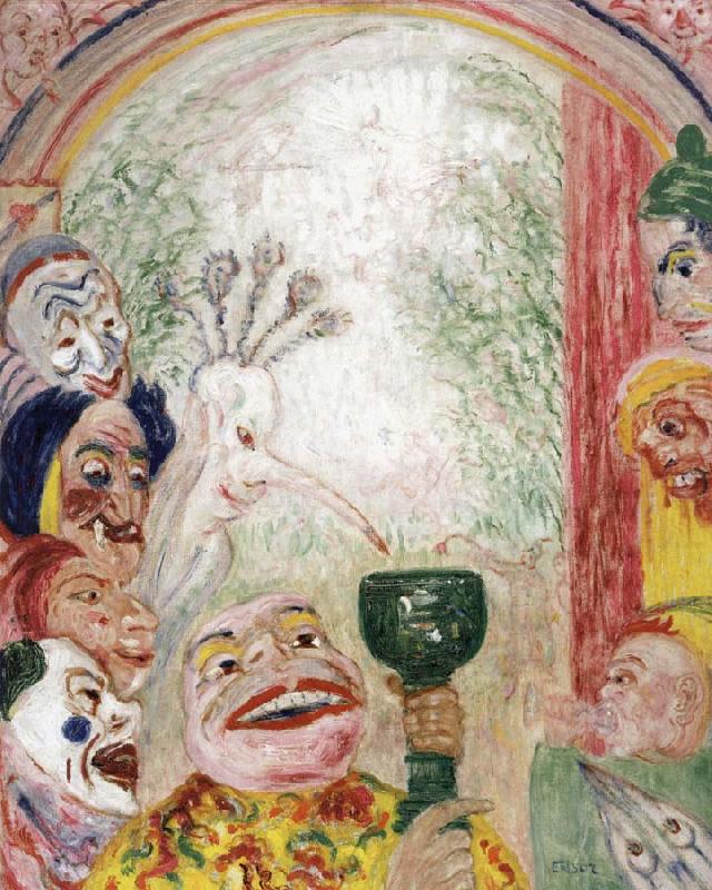 The Song of the Wine or Thirsty Masks, James Ensor